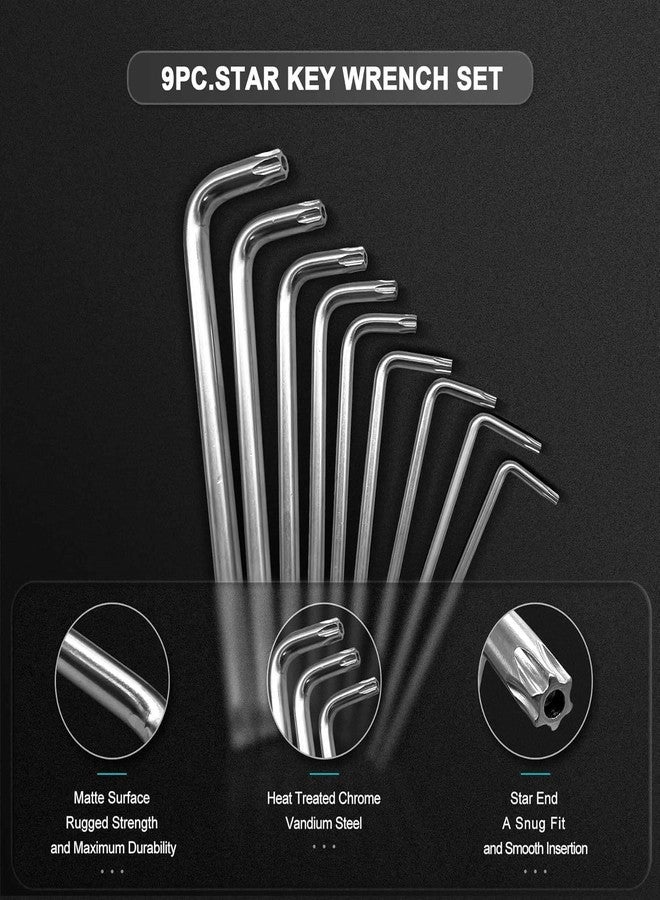 ADAWAT Torx/Star Allen Key Set of 9pcs with Hole from T10 to T50 - Image 5